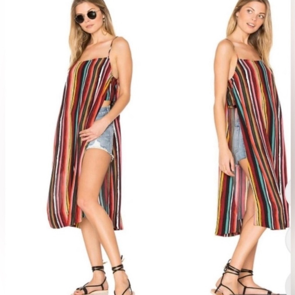 Free People Multicolor Striped Slip Dress - Picture 3 of 11